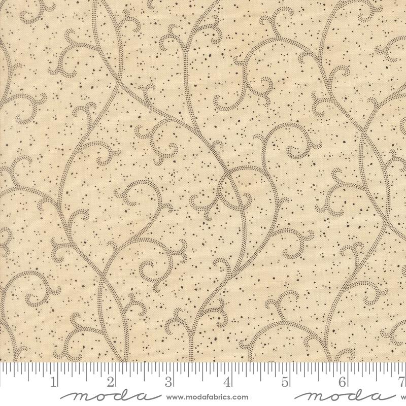 Collections Magnolia Vines Ivory - Quilt Fabric, zoomed in. Select this picture to zoom back out.