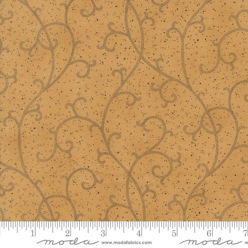 Collections Magnolia Vines Golden - Quilt Fabric, zoomed in. Select this picture to zoom back out.