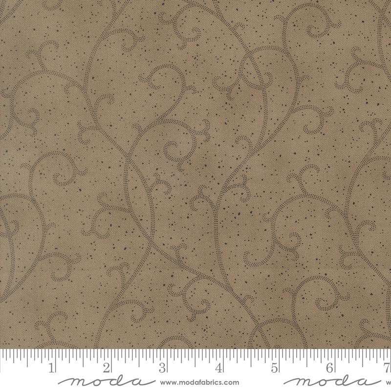 Collections Magnolia Vines Smoke - Quilt Fabric, zoomed in. Select this picture to zoom back out.