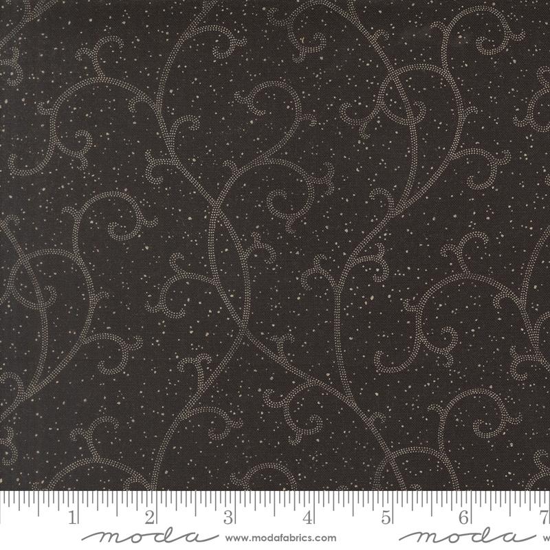Collections Magnolia Vines Onyx - Quilt Fabric, zoomed in. Select this picture to zoom back out.