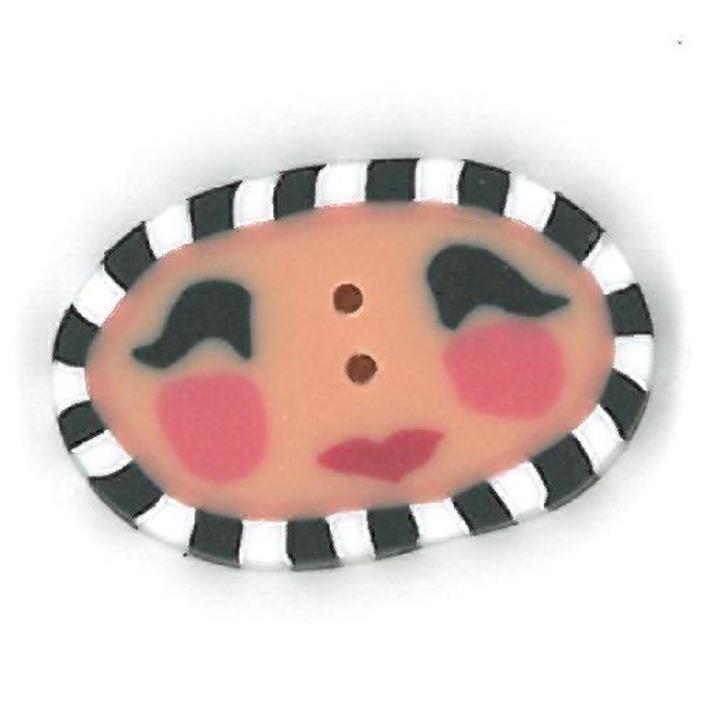 Black & White Fairy Face Button