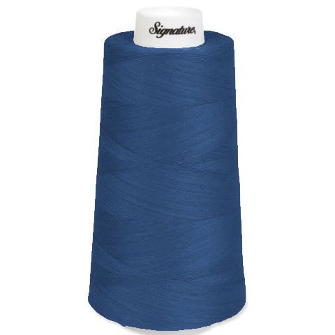 Cotton Cone Thread 3000yd Cobalt Blue, zoomed in. Select this picture to zoom back out.
