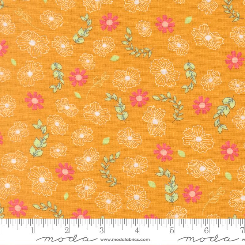 Honeyed Horizon Flower Honey - Quilt Fabric