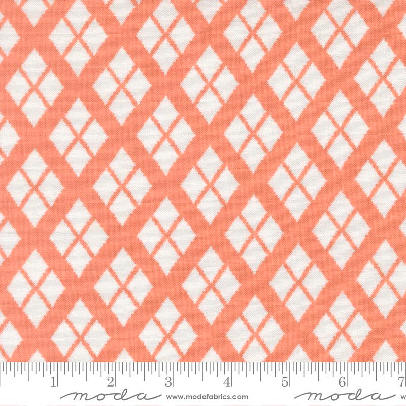 Honeyed Horizon Argyle Guava - Quilt Fabric