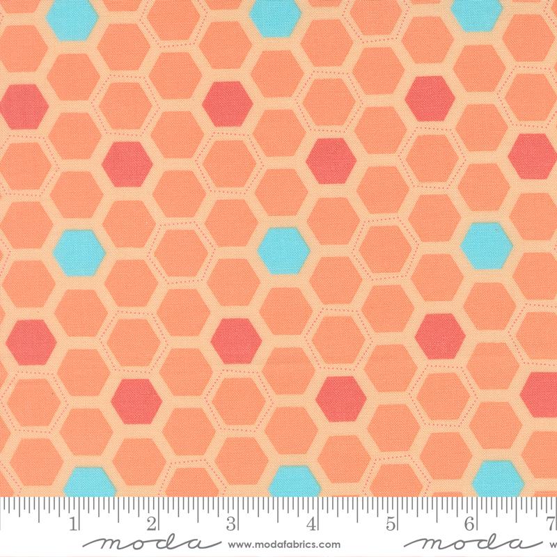 Honeyed Horizon Honeycomb Guava - Quilt Fabric