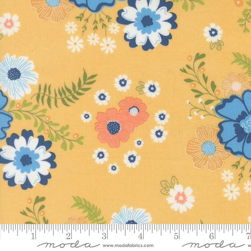 Catching Sunshine Flower Sunshine - Quilt Fabric, zoomed in. Select this picture to zoom back out.