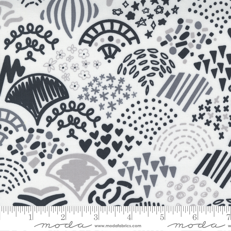 Creativity Glows Cloud Blackboard Doodles For Days - Fabric