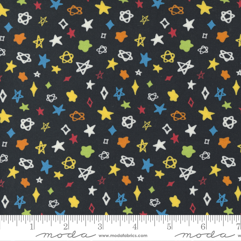 Creativity Glows Blackboard - Starlight Ditsy - Quilt Fabric