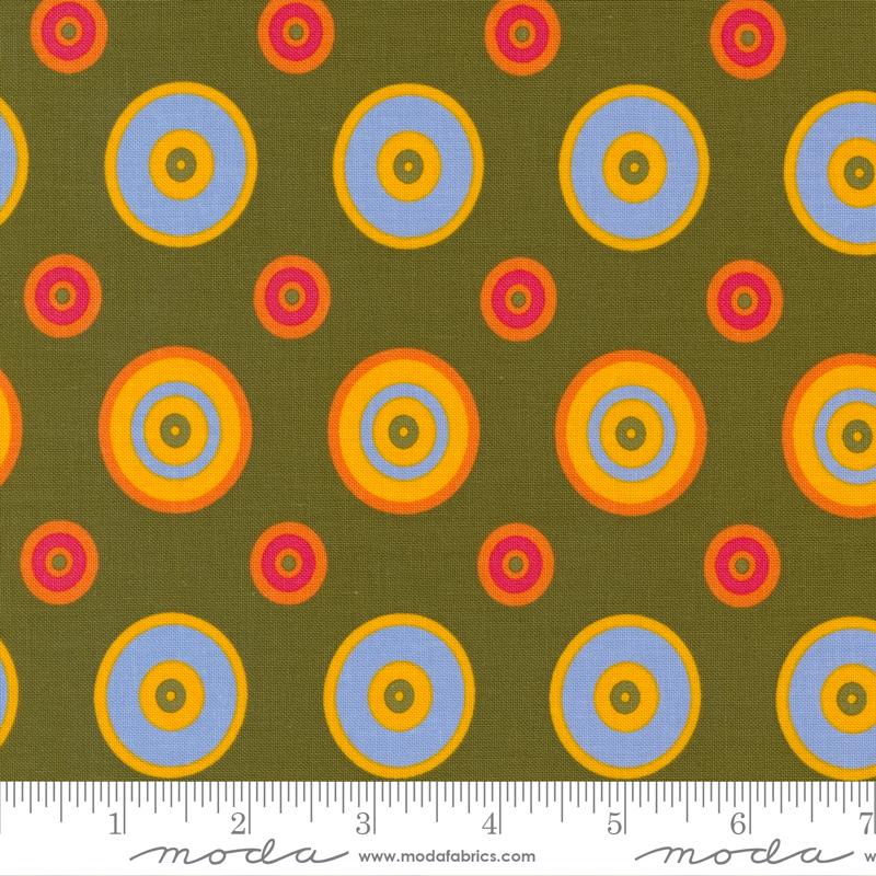 Creativity Roars Pickle - Disco Queen Dots - Quilt Fabric