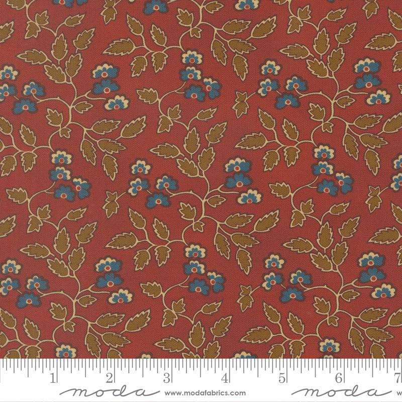 Pamelias Path Flower Madder Red - Quilt Fabric