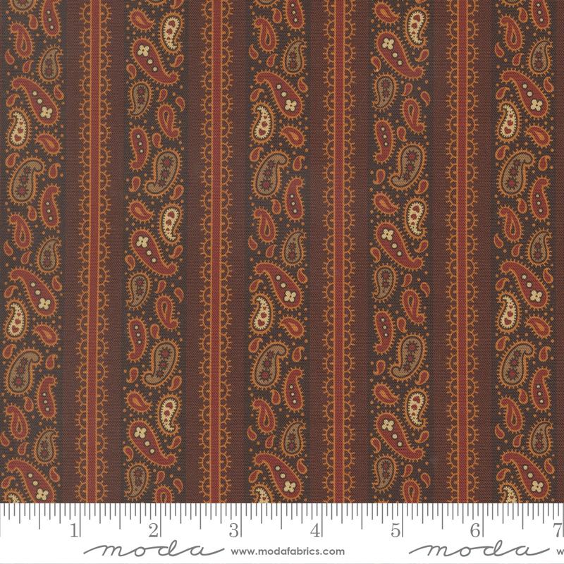 Pamelias Path Paisley Dark Chocolate - Quilt Fabric