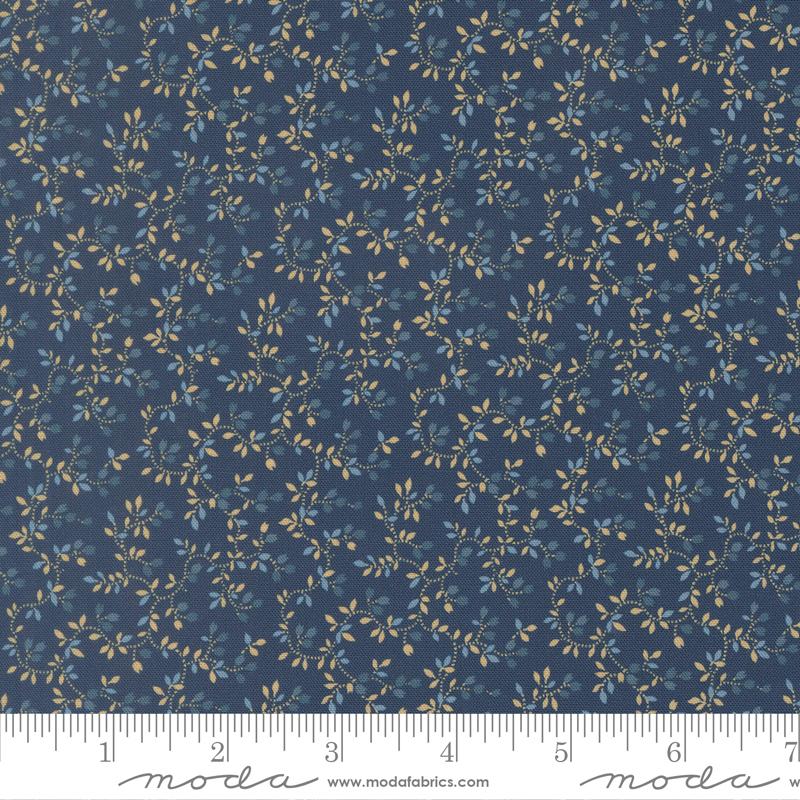 Pamelias Path Vines Indigo - Quilt Fabric