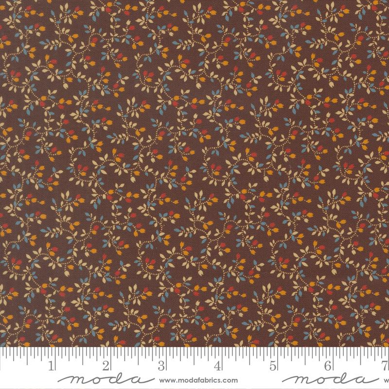 Pamelias Path Vines Dark Chocolate - Quilt Fabric