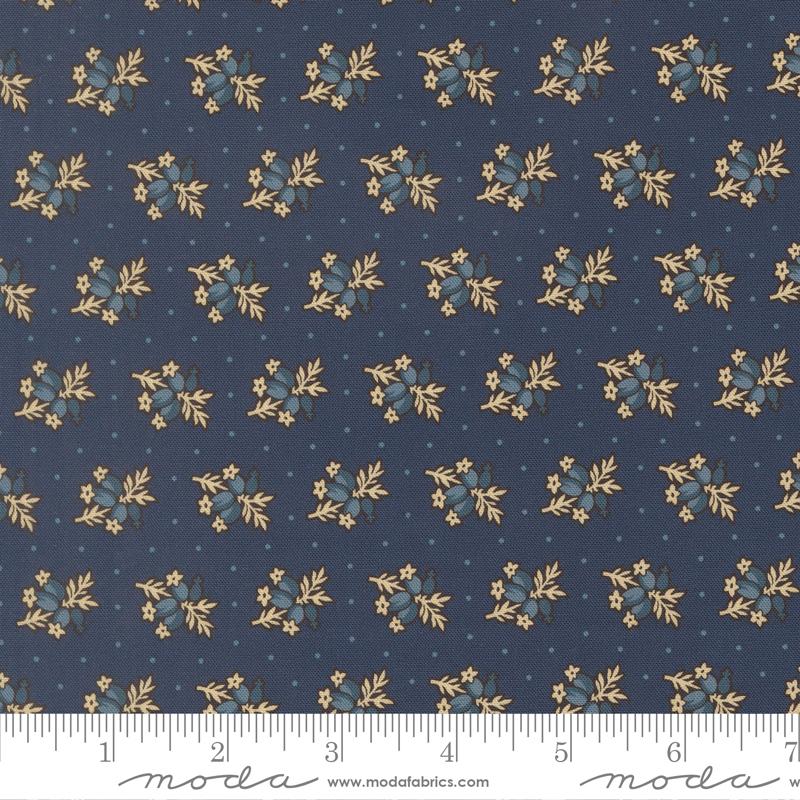 Pamelias Path Posey Indigo - Quilt Fabric