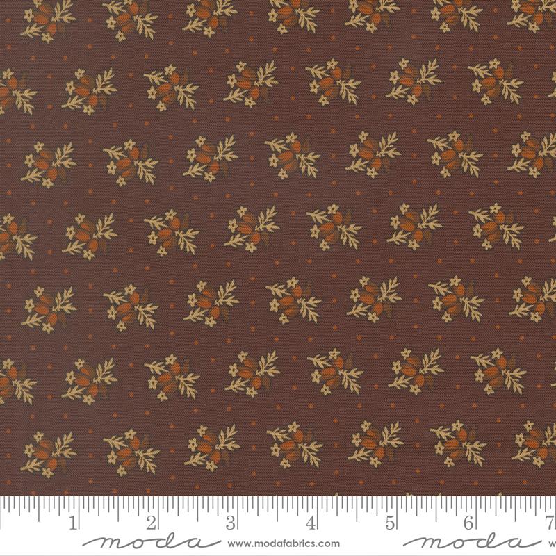 Pamelias Path Posey Dark Chocolate - Quilt Fabric