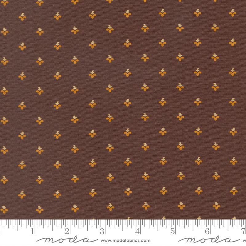 Pamelias Path Buds Dark Chocolate - Quilt Fabric