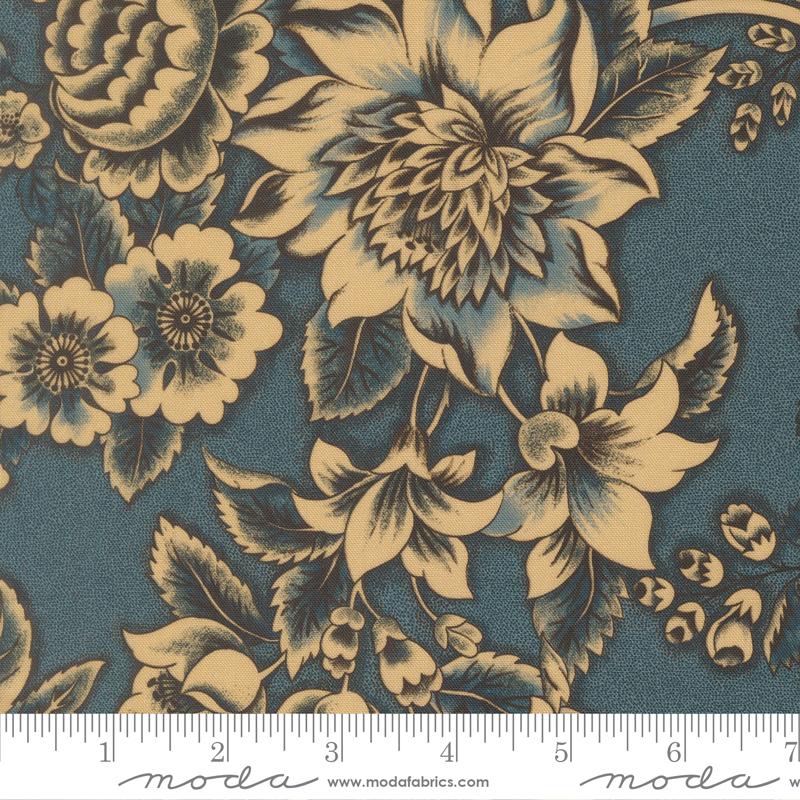Miss Mollie Floral Indigo - Quilt Fabric