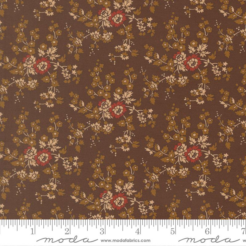 Miss Mollie Flower Dark Chocolate - Quilt Fabric
