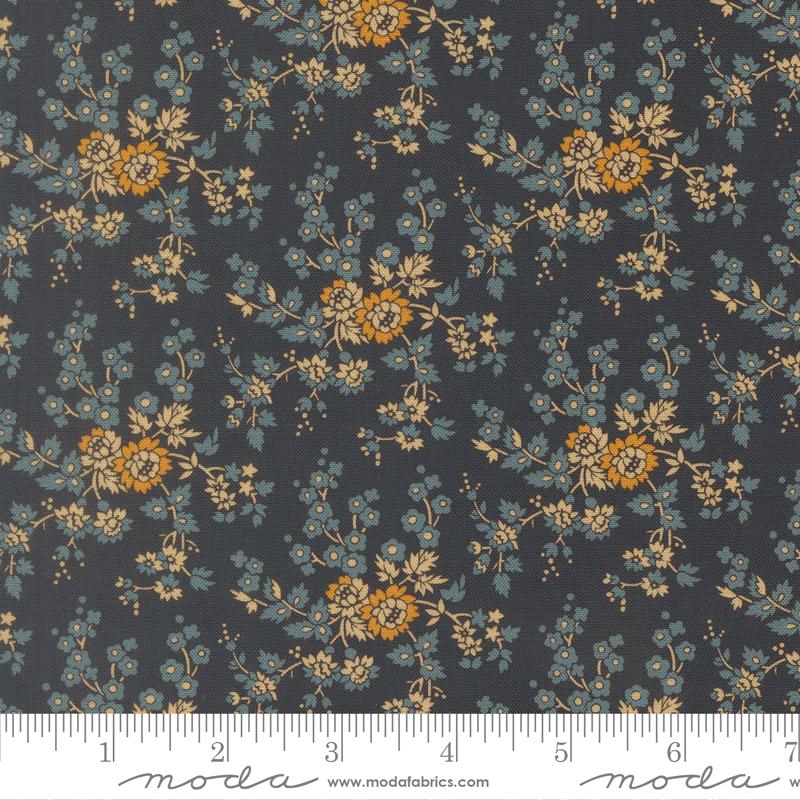 Miss Mollie Flower Indigo - Quilt Fabric