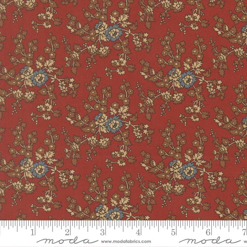 Miss Mollie Flower Red - Quilt Fabric