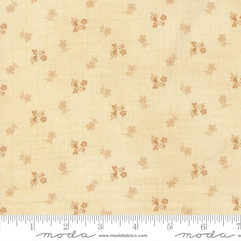 Miss Mollie Petite Flowers Biscuit - Quilt Fabric