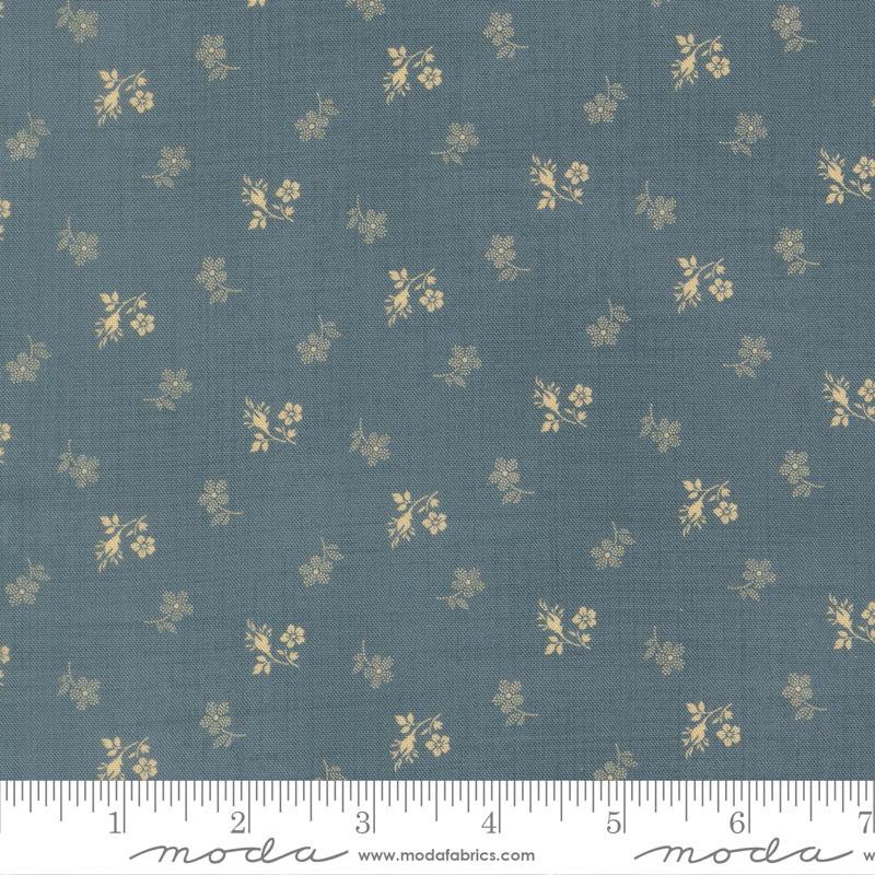 Miss Mollie Petite Flowers Cadet Blue- Quilt Fabric