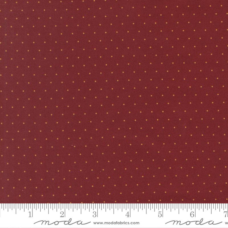 Betsys Best Dots Turkey Red - Quilt Fabric, zoomed in. Select this picture to zoom back out.