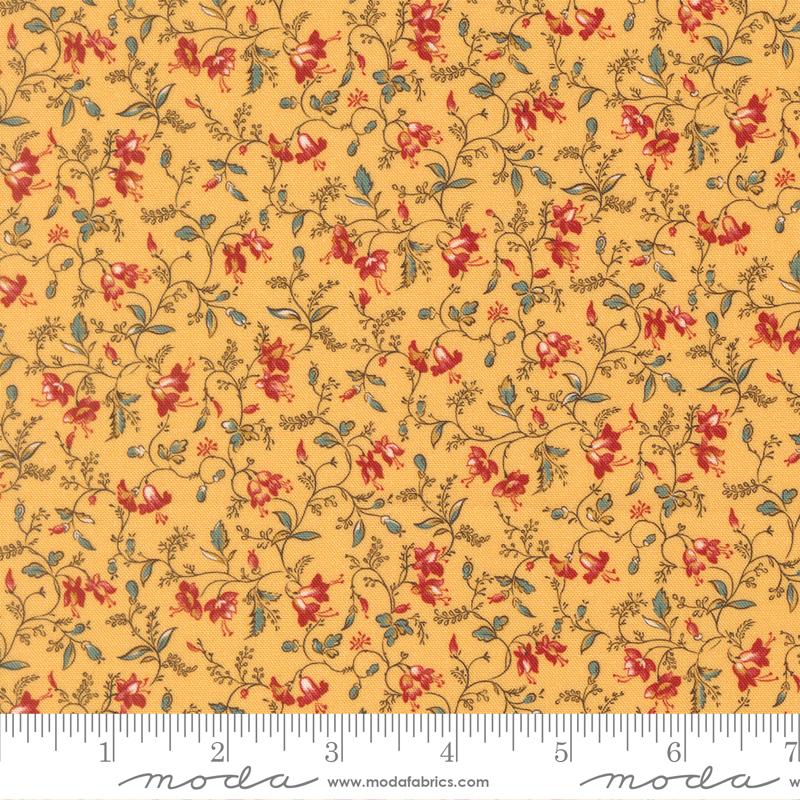 Betsys Best Vines Butter - Quilt Fabric, zoomed in. Select this picture to zoom back out.