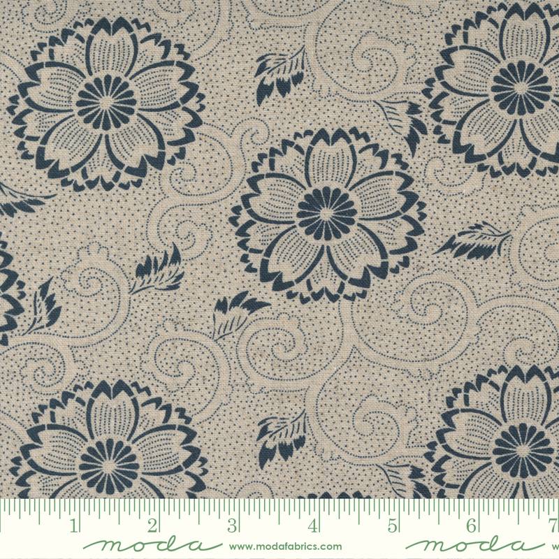 Yukata Medarion Mochi Linen Ama - Quilt Fabric