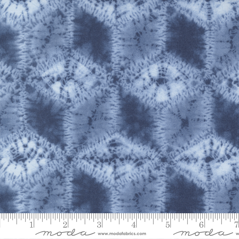 Kawa Pacific Blue - Geometric Medallion - Fabric