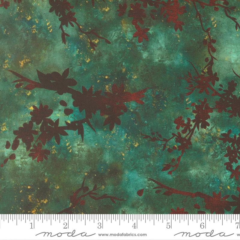 Tranquil Patina Branch Teal - Quilt Fabric