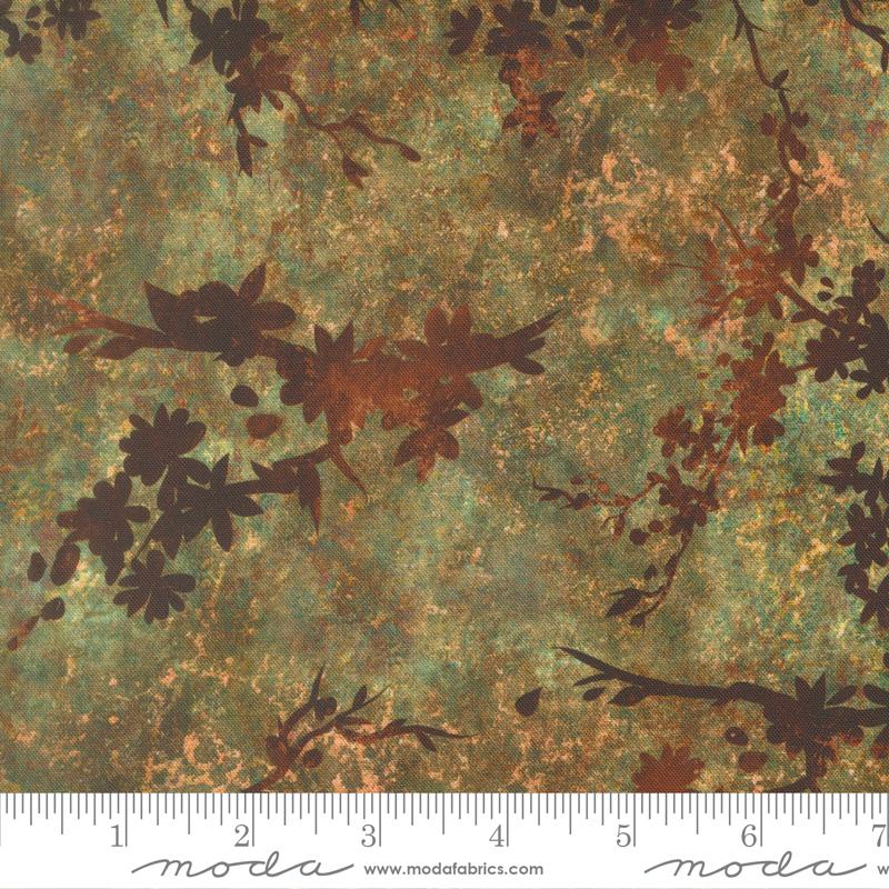 Tranquil Patina Branch Bronze - Quilt Fabric
