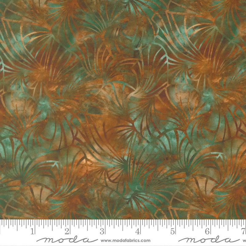 Tranquil Patina Frond Copper - Quilt Fabric