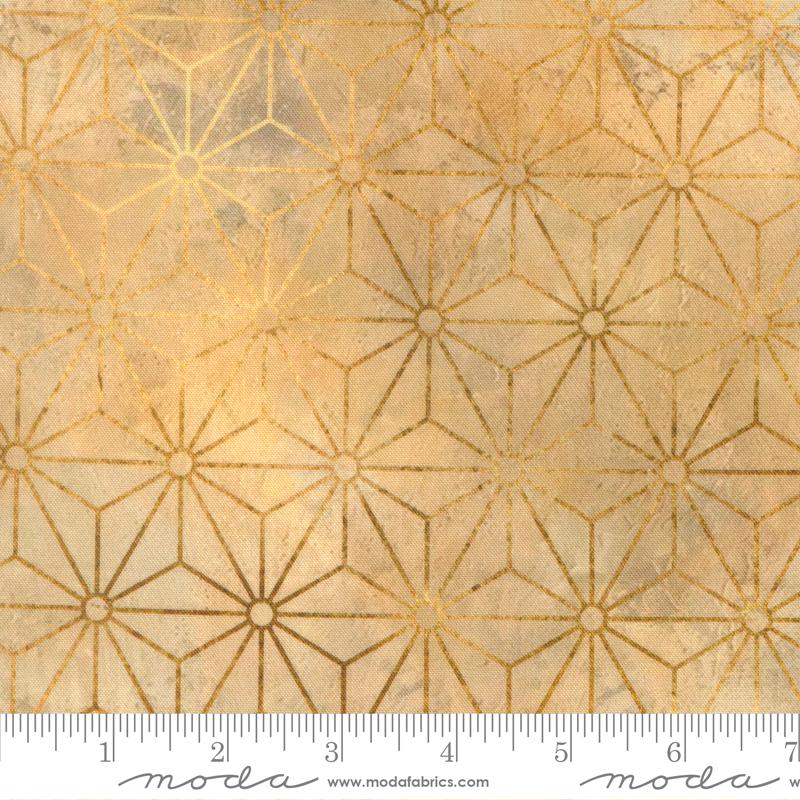 Tranquil Patina Geometric Golden - Quilt Fabric