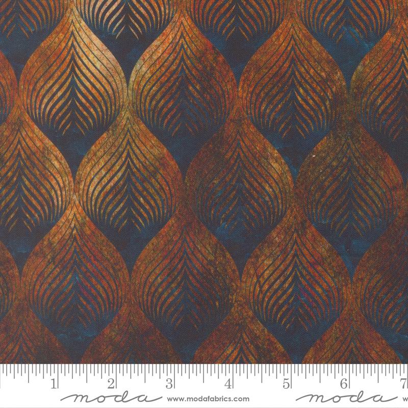 Tranquil Patina Shell Copper - Quilt Fabric