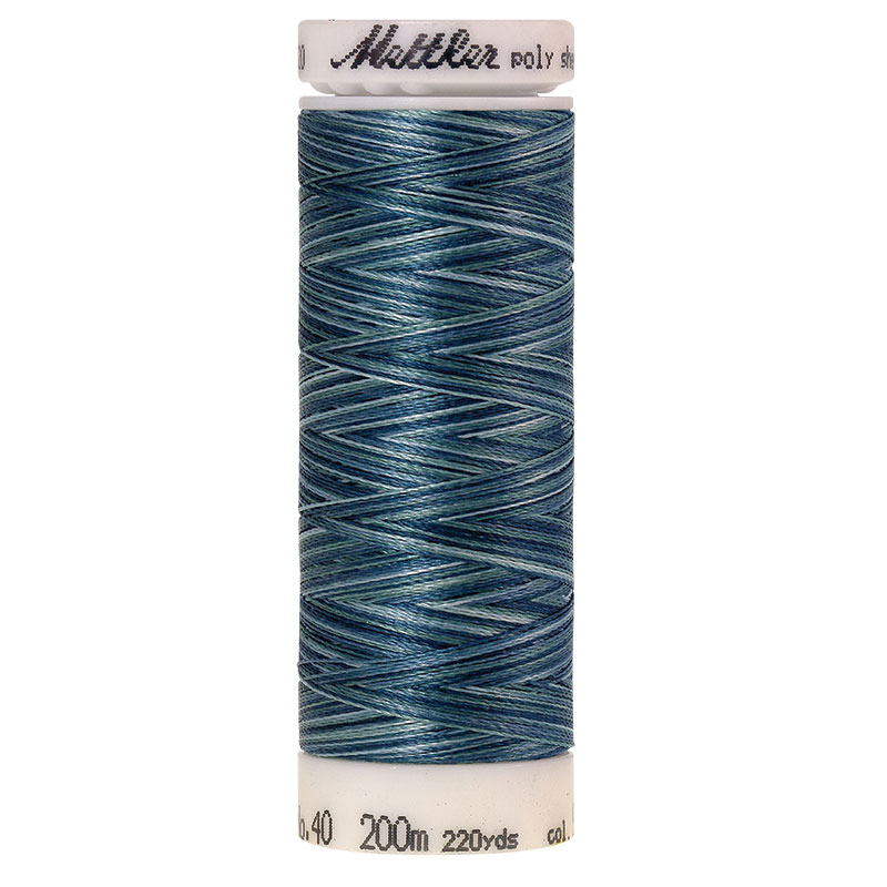 Polysheen Multicolor Thread - Indigo Shades 9928 - 220yds