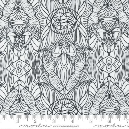Nocturnal Moon - Hidden Foxes Fox - Quilt Fabric