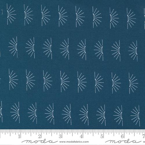 Nocturnal Lake - Crescent Moon Moon Sun  - Quilt Fabric