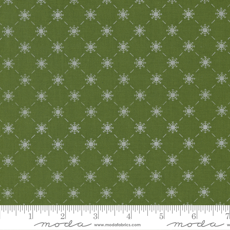Merrymaking Evergreen - Bias Snowflake - Quilt Fabric