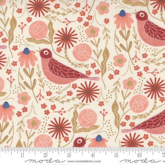 Birdsong Cloud Cardinal - Quilt Fabric