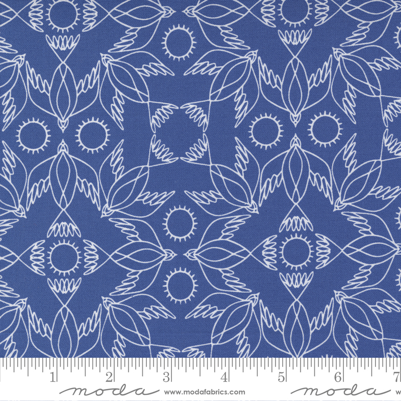 Birdsong Bluebird - Kaleidoscope Bird - Quilt Fabric