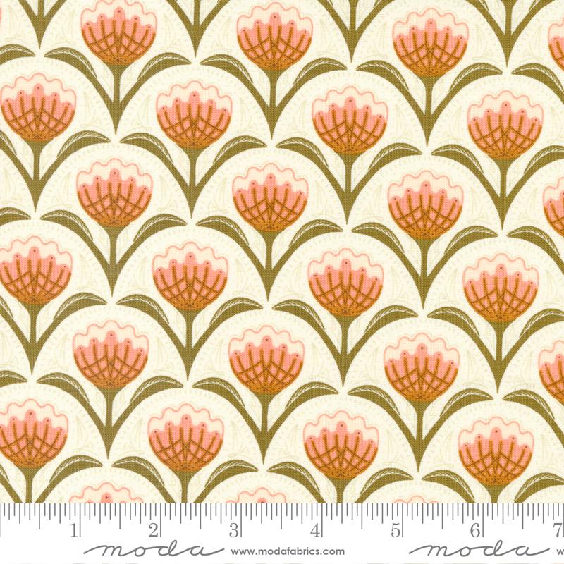 Quaint Cottage Cloud - Florets Florals - Quilt Fabric, zoomed in. Select this picture to zoom back out.