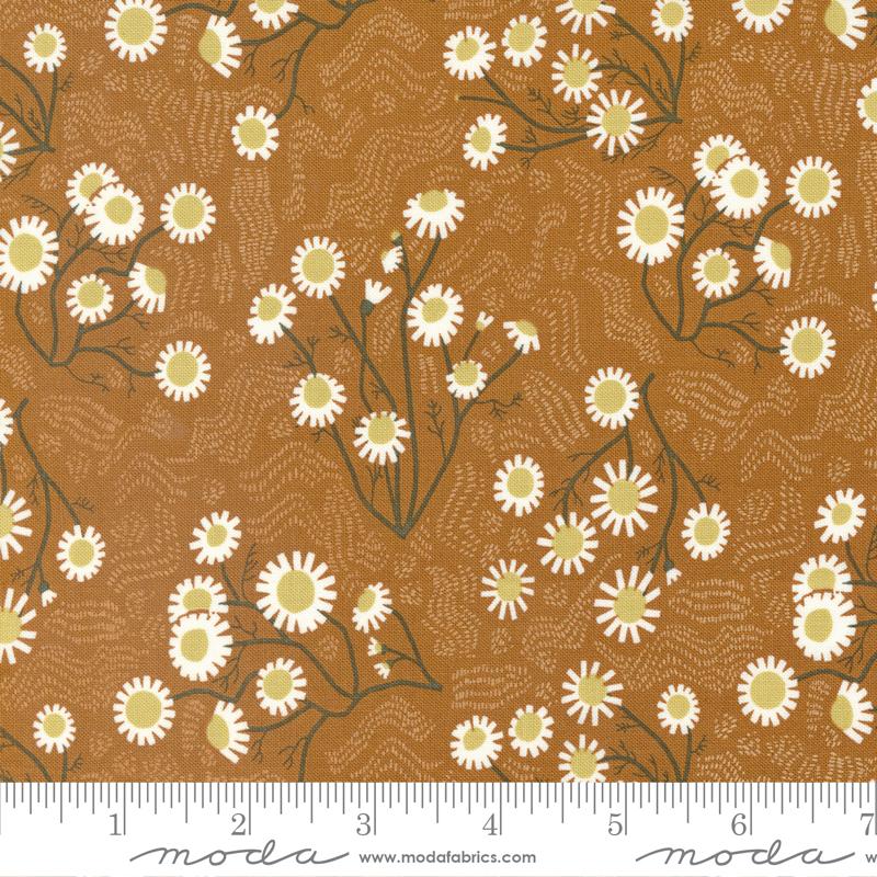 Quaint Cottage Soil - Chamomile Florals - Quilt Fabric