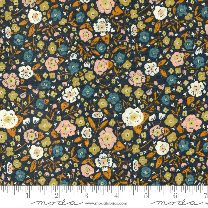 Quaint Cottage Midnight - Quilt Fabric