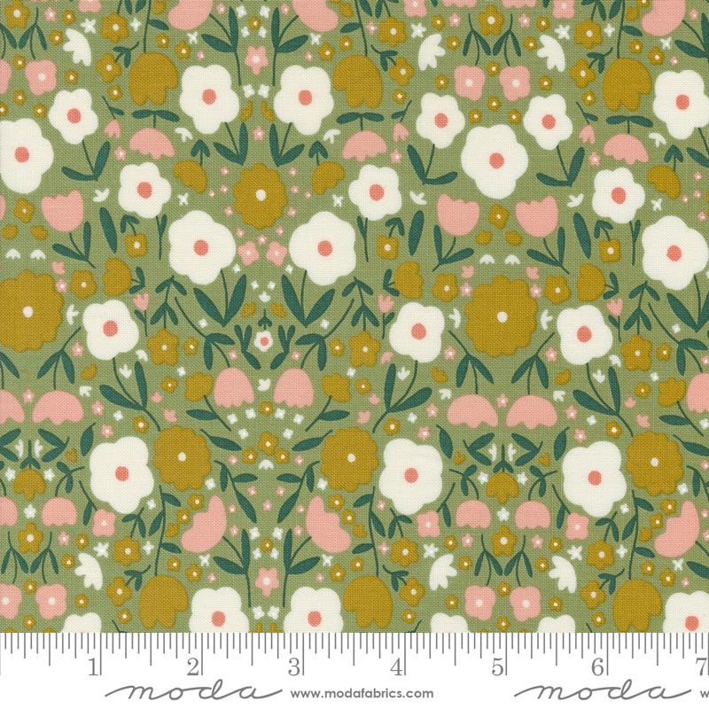 Imaginary Flowers Sage - Quilt Fabric