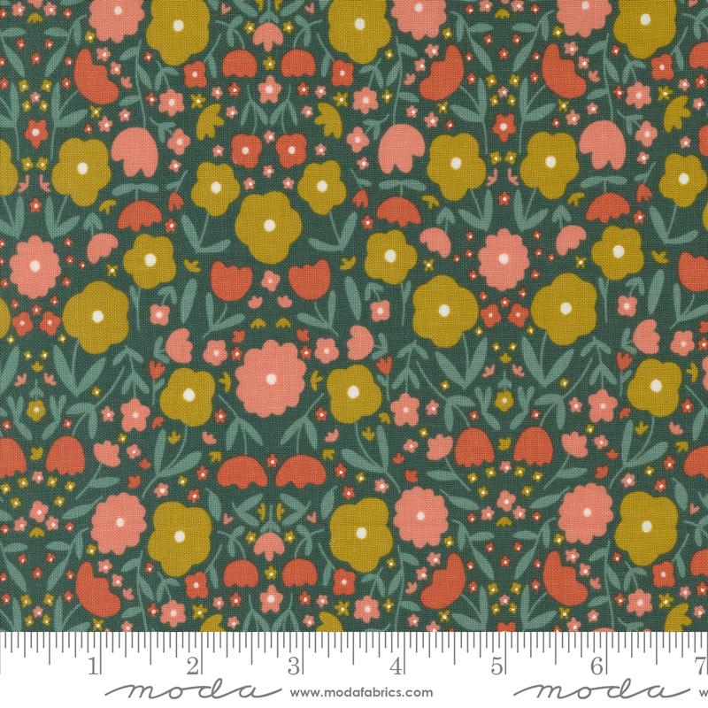 Imaginary Flowers Spruce - Quilt Fabric