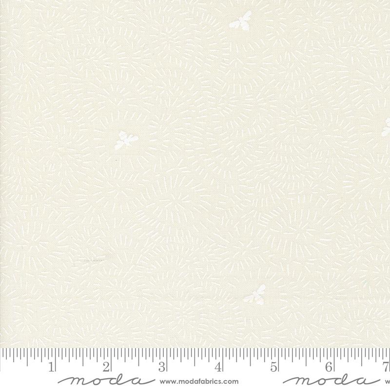 Bee Garden Geometric - Porcelain White - Quilt Fabric