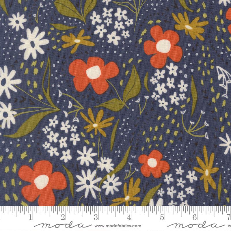 Night Owl Flowers Dusk - Quilt Fabric