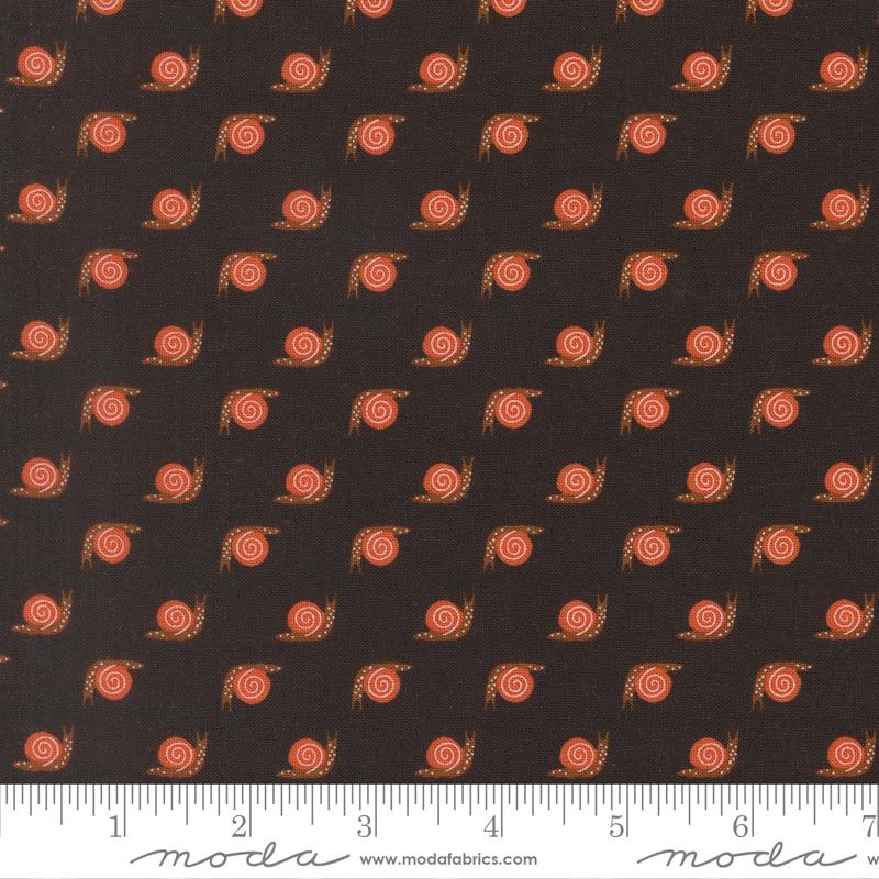 Night Owl Snail Midnight - Quilt Fabric