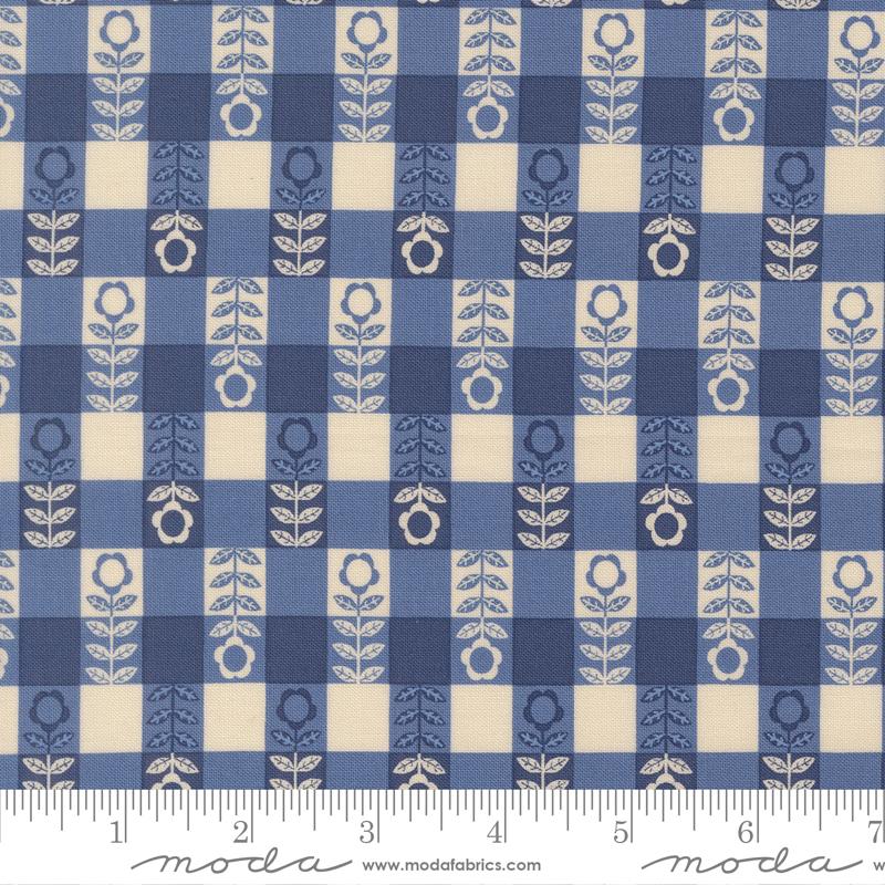 The Henhouse Gingham Cobalt - Quilt Fabric